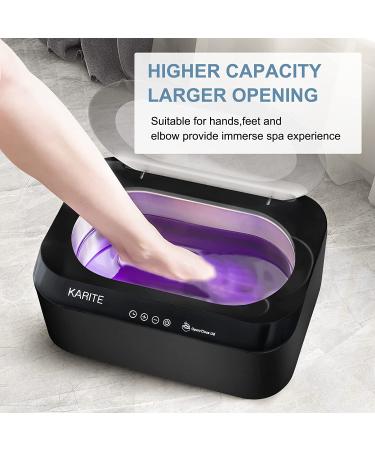KARITE Paraffin Wax Machine for Hands and Feet | Auto Open Lid | Arthritis Paraffin Bath | Fast 20Min Meltdown | Precision Temp Control | 4500ml Warmer with 8Pack Refills - Black - Buy Online on SooperMarket.com
