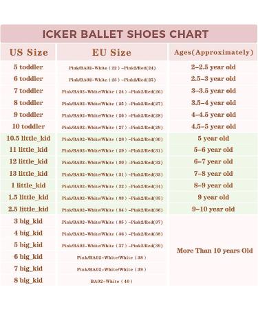 iCKER Girls Pink Satin Ballet Dance Shoes Split Sole - Size 10 Toddler Red - Buy Online on SooperMarket.com
