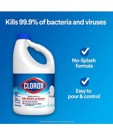 Clorox Splash-Less Disinfecting Bleach Regular - 77oz Bottle - Buy Online on SooperMarket.com