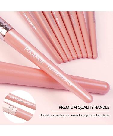 MAANGE 20Pcs Premium Synthetic Makeup Brush Set with Gift Box in Pink - Ideal for Foundation, Face Powder, Blush, and Concealers - Buy Online on SooperMarket.com
