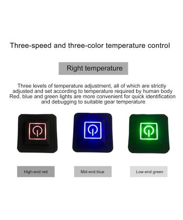 2 in 1 USB Heating Cushion - Adjustable Temperature Waterproof Heating Pad for Clothing Vest - 3 Gears of Electric Heat - Buy Online on SooperMarket.com