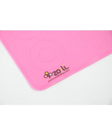Zoli Baby Matties Silicone Travel Mats - Pink (2 ct) | Portable & Easy to Clean - Buy Online on SooperMarket.com