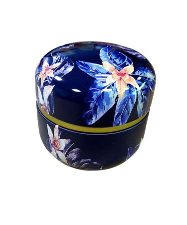 Topwon 3.15" Powder Case with Puff BPA Free Fluffy Plush Powder Puffs Container Baby Women's Body Loose Dusting Dry Powder Box Travel&Home Use Blue Flower
