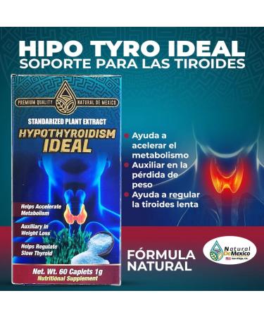 Hypo Tyro Ideal Thyroid Supplement - Accelerates Metabolism, Weight Loss - 60 Caps - Hypothyroidism Support - Buy Online on SooperMarket.com