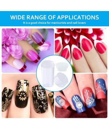 Clear Nail Art Stamper Set - Silicone French Manicure and Jelly Stamp for DIY Nail Art Accessories - Perfect for French Smile Lines - Buy Online on SooperMarket.com