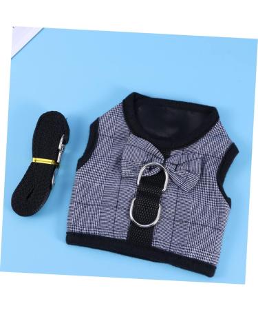 Soft Ferret & Rabbit Cable Dress with Leash - Breathable Pet Vest Guinea Pig Size 1 Black - Buy Online on SooperMarket.com