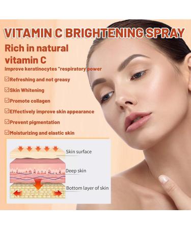 Vitamin C Face Mist VC Skin Brightening Facial Spray Skin Barrier Repair Improve Uneven Skin Relieves Dark Spots Spray Moisturiser VC Hydrating Serum Spray Deeply Moisturizing - Buy Online on SooperMarket.com