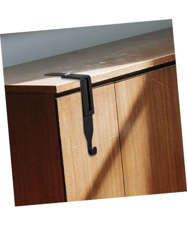 ABOOFAN 2pcs Metal Cabinet Hooks Heavy Duty Clothes Hanger Towel Hooks Metal Hook Wall Hanging Household 8.00X7.00X1.20CM Black - Buy Online on SooperMarket.com