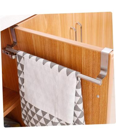 ABOOFAN Telescopic Towel Rack Clothes Hanger Hangers Metal Towel Bar Cabinet Door Towel Rack Steel Shelf - Buy Online on SooperMarket.com