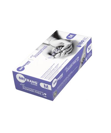 Sri Trang-Medical Examination Gloves Chemotherapy and Fentanyl Tested Non-sterile Powder Free Blue/Violet 3.5 mil Case of 1000 (10 Boxes of 100) Free Shipping (Medium)