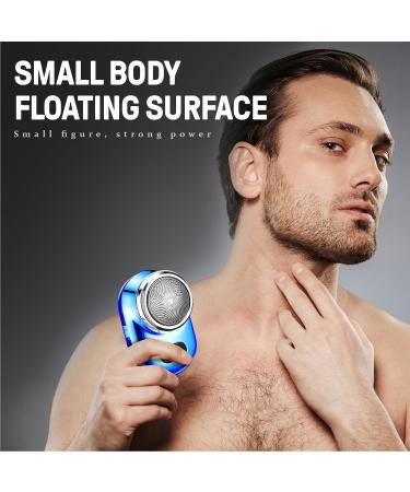 Mini Electric Shaver 2024 | Fast Charging Portable USB Razor with Mirror | Powerful Men's Beard Trimmer (Blue - Buy Online on SooperMarket.com
