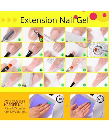 Ur Sugar Polygel Set Neon - 6 Color Nail Extension Gel Tubes | Green & Yellow Builder Gel for Perfect Nails | International Shipping Available - Buy Online on SooperMarket.com