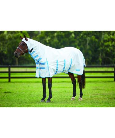 Weatherbeeta Sweet Itch Shield Combo Neck Fly Rug 7ft - White & Blue | Best Protection for Horses | International Shipping Available - Buy Online on SooperMarket.com