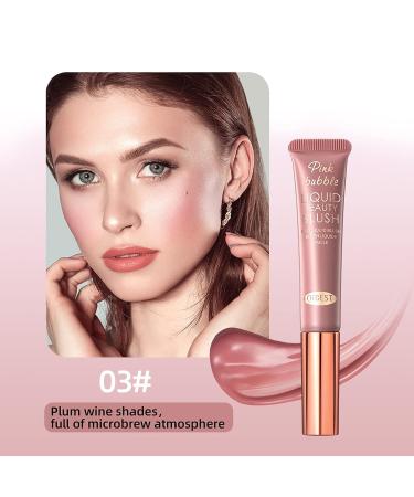 3pcs Liquid Blush Makeup Wand - Cream Blush with Cushion Applicator for Cheeks - Weightless Blendable Stick for Natural-looking Dewy Glow - Buy Online on SooperMarket.com