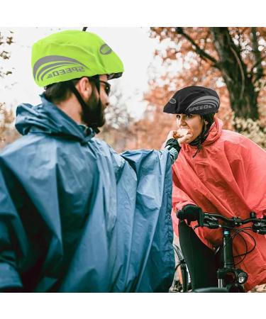 KKVOGMLE Reflective Waterproof Helmet Cover - 2-Piece Rain Protection for Bicycle Helmets | Durable and Reflective Riding Helmet Coating - Buy Online on SooperMarket.com