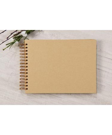 Potricher 12.2 x 8.5 Inch Hardcover Kraft Scrapbook Photo Album - 80 Pages - Wedding Anniversary Family Album (Brown) - Buy Online on SooperMarket.com