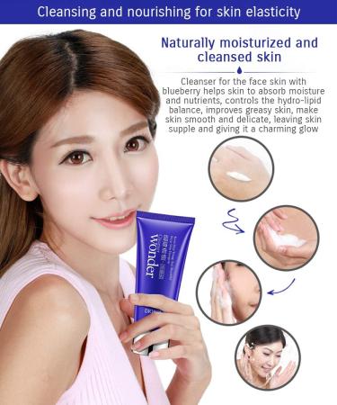 BIOAQUA Natural Herbal Skin Cleanser Blueberry Long Lasting Moisturizing Nourishing Elasticity Hydro-Lipid Balance 100g - Buy Online on SooperMarket.com