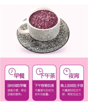 Purple Potato Konjak Congee cereal 17.6oz/500g Instant cereal nutritious breakfast substitute powder Light and Full Congee oatmeal packets quick oats 500g - Buy Online on SooperMarket.com