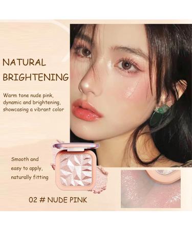 Shefave Highlighter Makeup Palette - Nude Pink Shimmer Colors Powder | Long Lasting & Lightweight Silky Formula | Highly Pigmented Cosmetics Gift | 40g - Buy Online on SooperMarket.com