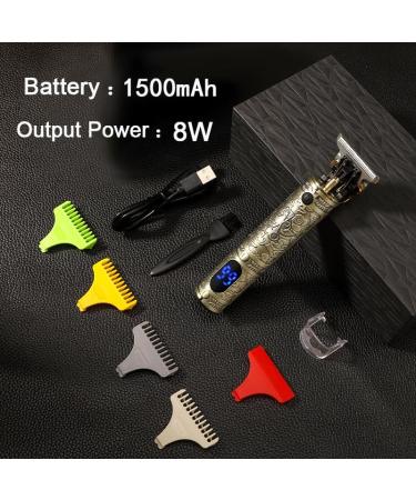 Professional Hair Clippers for Men - T Blade Zero Gapped Trimmer Cordless Rechargeable Edger Kit - Low Noise Pro Li Outline Trimmer for Barbers and Home Use - Buy Online on SooperMarket.com