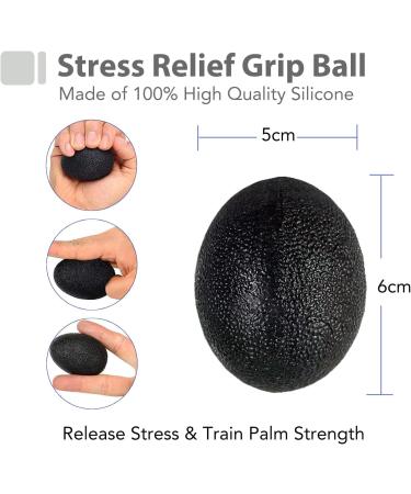Grip Strength Trainer Kit: Hand Trainer Finger & Wrist Coach Forearm Training Equipment - Gyroball Gray & Black for Stress Relief - Buy Online on SooperMarket.com