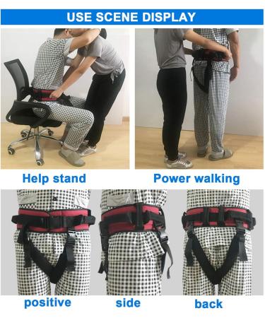 Transfer and Walking Gait Belt with 7 Handles Gait Belts Transfer Belts -for Patient Elderly Kids Physical Therapy - Walking Standing Rehabilitation Belt - Buy Online on SooperMarket.com