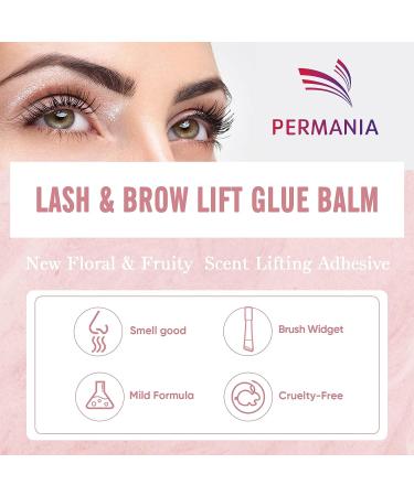 PERMANIA Lash Lift Balm Glue - 0.35oz/10g Strong Viscosity Adhesive for Lash Perm Kit (Rose) - Buy Online on SooperMarket.com
