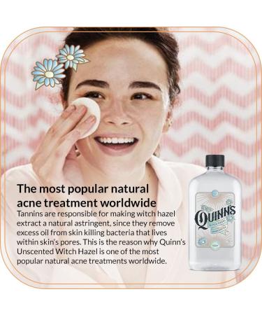 Quinns Alcohol-Free Witch Hazel with Aloe Vera 16oz - Unscented | Natural Skin Toner - Buy Online on SooperMarket.com