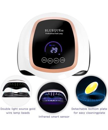 Buy Tonsooze 168W UV LED Nail Dryer Lamp - Professional Nail Lamp with Touchscreen Infrared Sensor & 4 Timers Ideal for All Gel Nails Removable Magnetic Floor Plate - Buy Online on SooperMarket.com