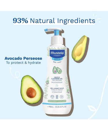 Mustela Baby Gentle Cleansing Gel - Avocado & Vitamin B5 Hair & Body Wash - Biodegradable & Tear-Free - 1 or 2-Pack - Various Sizes - Buy Online on SooperMarket.com