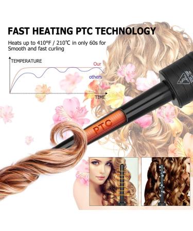 Culwad 5 in 1 Curling Wand Set - Multifunctional Ceramic Coating & Glove - 7-Part International Shipping - Buy Online on SooperMarket.com