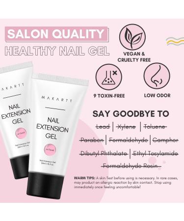Makartt Poly Nail Gel 50ML Natural Pink Builder Gel Nail Gel Trendy Nail Art Design Nail Extension Gel Salon Nail Easy DIY at Home P-21 - Buy Online on SooperMarket.com