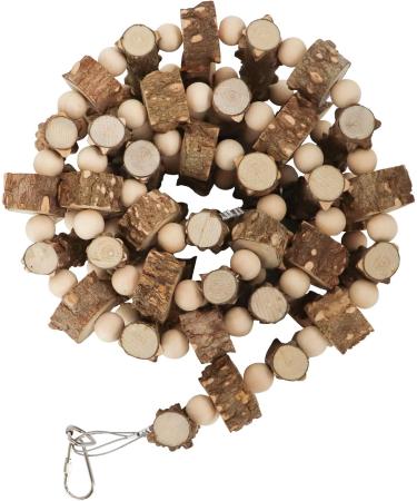 Bird Parrot Ladder Bridge Toy - Natural Pepper Wood Swing & Climbing Accessory for Birds Rats Hamsters - 26 Ladders 74.4x3.93 - Ideal Bird Cage Toy - Buy Online on SooperMarket.com