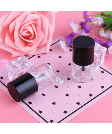 6PCS 10ML Empty Nail Polish Glass Bottles with Brush Cap, Funnel & Mixing Balls - Buy Online on SooperMarket.com