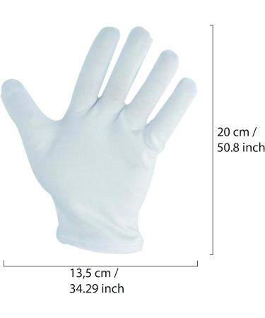 Buy 2 Pairs of Soft White Cotton Jersey Gloves | Unisex Twisted Cotton Gloves for Comfort & Durability - International Shipping Available - Buy Online on SooperMarket.com
