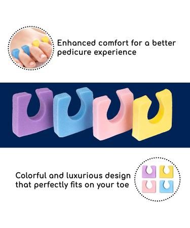 Americanails Onezeez Individual Toe Separators - Assorted Pastel Colors - Extra Soft & Comfortable - Professional Quality - 144ct - Buy Online on SooperMarket.com