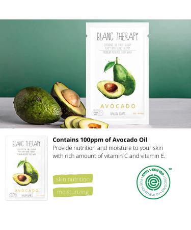 BALLONBLANC Relaxing Facial Mask Set - 6 Nutrient-Rich Sheet Masks with Aloe, Tea Tree & Avocado - Buy Online on SooperMarket.com