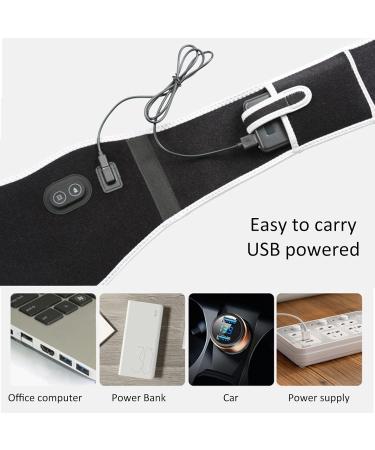 Premium Heated Waist Belt - Adjustable Massage Heating Pillow for Lower Back Pain Relief | Vibration & Heat Therapy Wrap for Cramps - Buy Online on SooperMarket.com