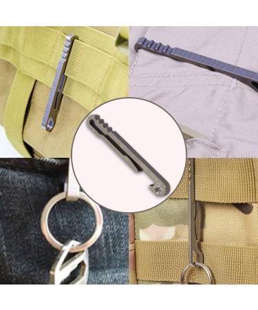 2Pcs Titanium EDC Keychain Bottle Openers | Multi-Functional Belt Clip for Camping & Home - Buy Online on SooperMarket.com