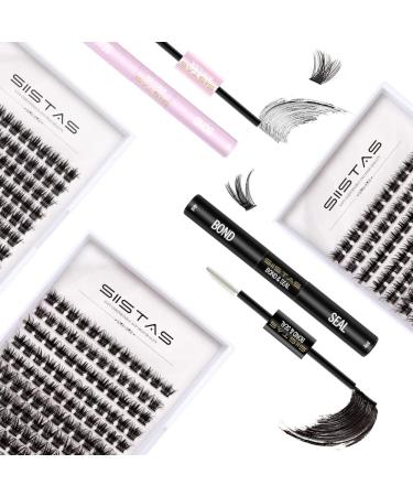 120 Clusters D Curl Wide Stem DIY Eyelash Extension Kit - 10-16mm Soft Fluffy False Lashes - W08# (08-mix) - Buy Online on SooperMarket.com