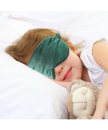 Faux Silk Eye Shade & Hair Scrunchy Set | Breathable Sleep Mask with Drawstring Pouch - Perfect for Travel & Relaxation - Buy Online on SooperMarket.com