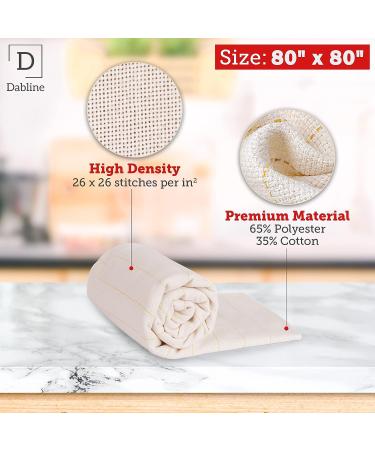 DABLINE Premium 80x80 Tufting Cloth for Rug Making and Punch Needle - Monks Cloth for Tufting Guns - Marked Lines for Easy Tufting (80x80) - Buy Online on SooperMarket.com