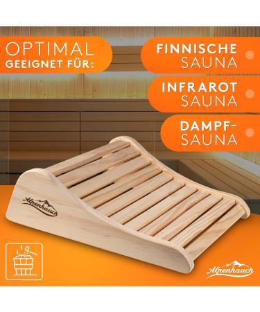 Alpine Breath Sauna Headrest | 100% Natural Wood | Ergonomic & Comfortable Sauna Head Support for Infrared Cabins | Premium Sauna Accessories - Buy Online on SooperMarket.com