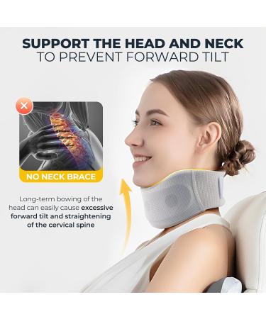 NIMOOD Neck Brace Cervical Collar for Sleeping - Neck Pain Relief Brace - Soft Foam Support - Gray-M - Buy Online on SooperMarket.com