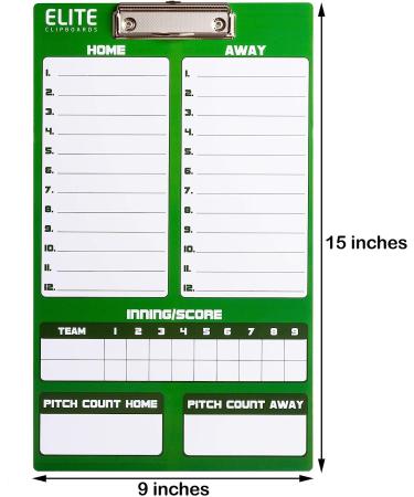 Elite Dry Erase Baseball Coaches Clipboard | Double-Sided Marker Board - Buy Online on SooperMarket.com