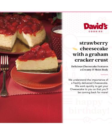 David's Cookies Strawberry Cheesecake - Premium Fresh Ingredients - Surprise Your Friend and Family With Our Strawberry NY Stylish Cheesecake Cake Dessert - Buy Online on SooperMarket.com