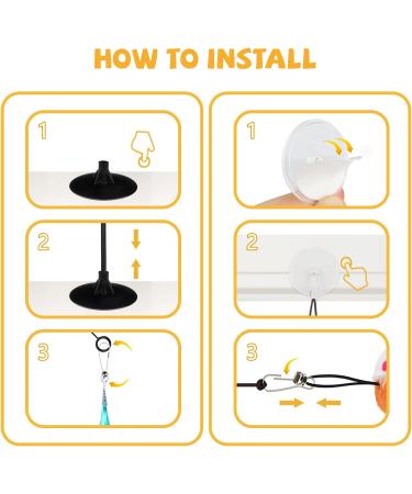 QUOZUO 50 Pcs Cat Toy Kitten Toys set Interactive cat Toy with Suction Cup Wand Hanging Door Flying cat Toys for Indoor Cats Cat Spring Toy Cat Toy Mouse cat ball toy Cat Crinkle Balls - Buy Online on SooperMarket.com