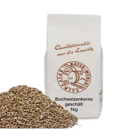 Mills peeled buckwheat kernels in the best quality fresh from the R tze mill 100% regional and natural (1 kg / 1000g)