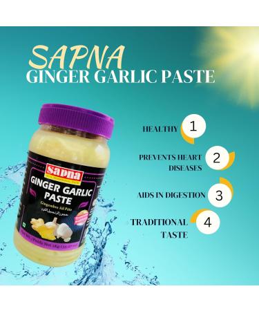 Sapna Ginger & Garlic Paste I Essential Cooking Ingredient in Many Indian curries and Tandoori Dishes I Base for Chicken and Meat Dishes- 1KG - Buy Online on SooperMarket.com