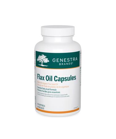 Genestra Brands - Flax Oil Capsules - Made with Organic Flax Seed Oil - Essential Fatty Acids for Good Health Maintenance - 90 Softgel Capsules
